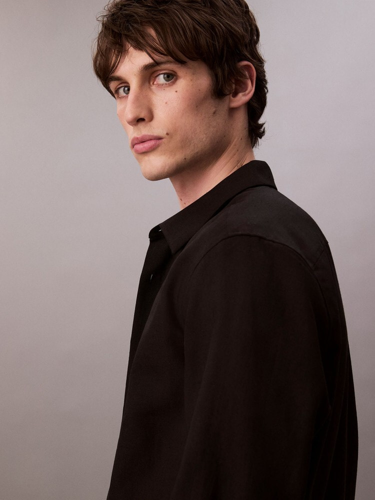 シャツ - ロングスリーブリネン混イージーシャツ | カルバン・クライン