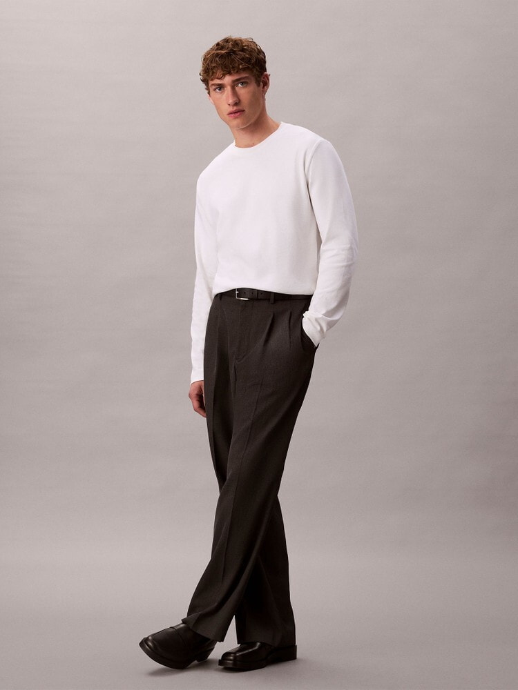 長袖Tシャツ - ロングスリーブインターロックコットンクルーネックTシャツ 14