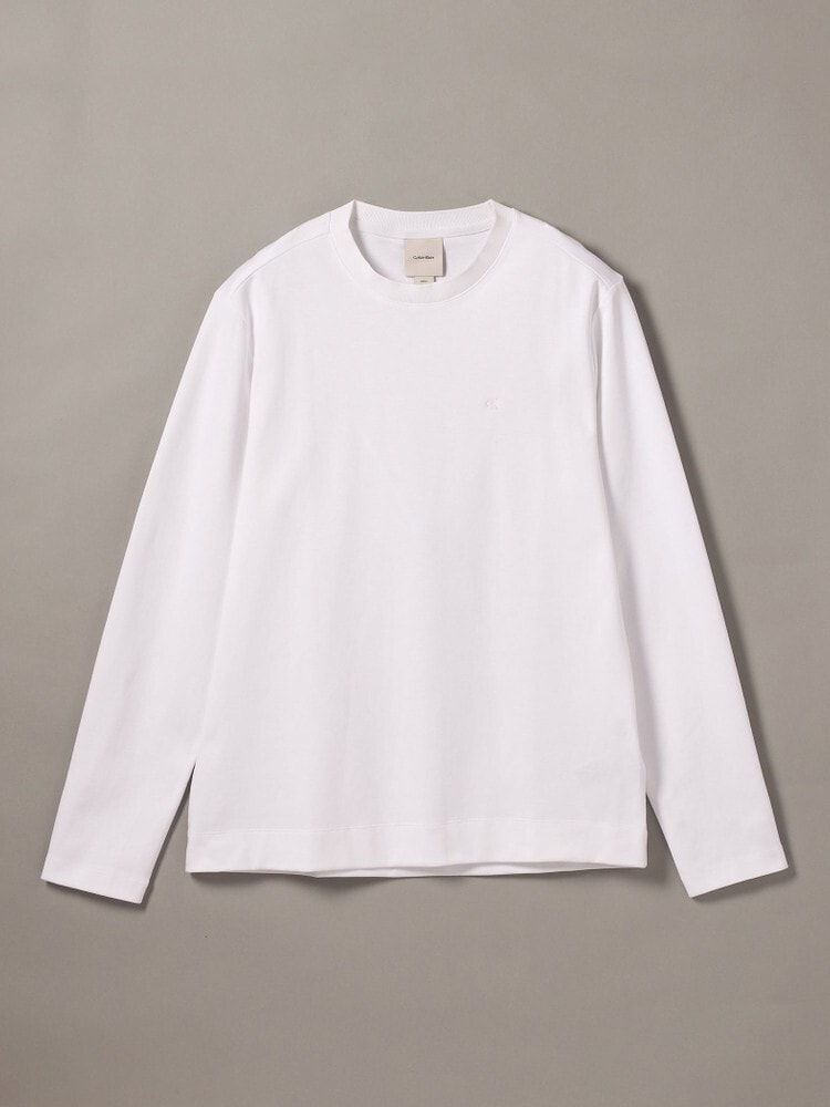 長袖Tシャツ - ロングスリーブインターロックコットンクルーネックT