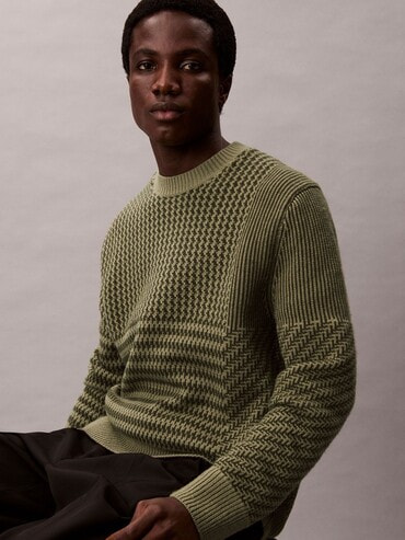 ニット - パターンクルーネックセーター | カルバン・クライン 公式