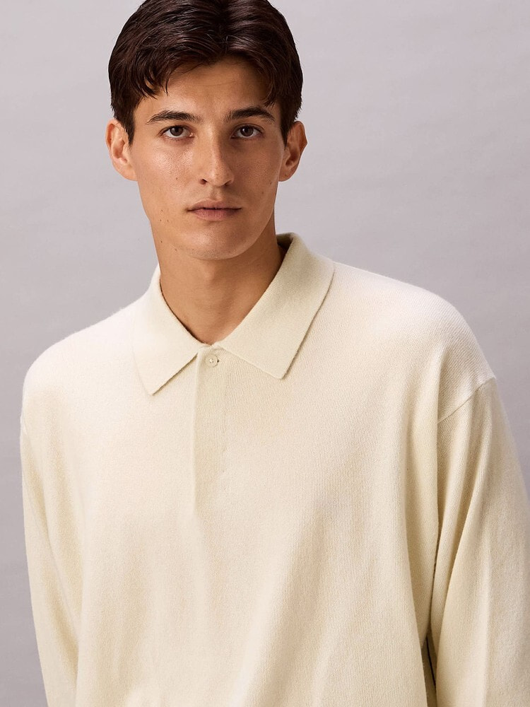 ニット - カシミヤロングスリーブポロ | カルバン・クライン 公式