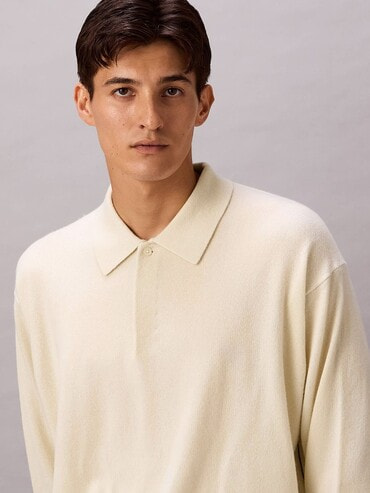 ニット - カシミヤロングスリーブポロ | カルバン・クライン 公式