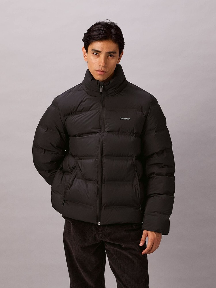 ダウンジャケット - キルティングフーデッドダウンジャケット