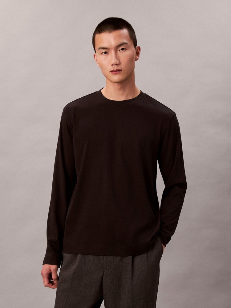 長袖Tシャツ - プレミアムインターロックコットンTシャツ | カルバン
