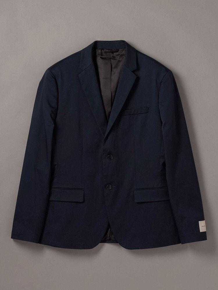 ブレザー - ロングスリーブストレッチサテンスリムブレザー 6