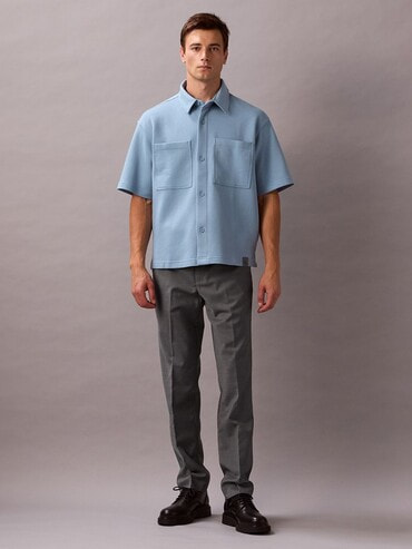 セール】cropped short sleeve shirt/クロップドショート