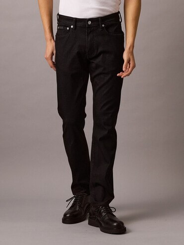 Slim]ジーンズ(デニムパンツ) - スリムシルエットブラックジーンズ