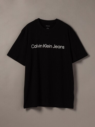 新品未使用✨カルバンクライン ジョングク ロゴ Tシャツ ブラック 黒 Tシャツ - レギュラーインスティテューショナルTシャツ | カルバン
