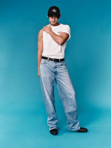 CALVIN KLEIN】CKJeans ローライズバギージーンズ◇送料無料