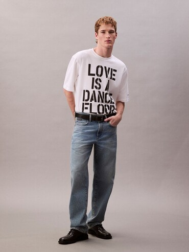 [  Jeans] コットンckシーズナルロゴリンガーTシャツ Calvin Klein tシャツ Jeans/ カルバンクラインジーンズ