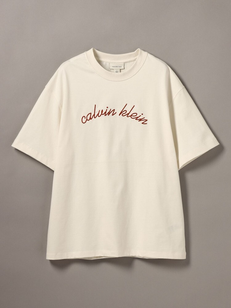 [CKJ] ロゴクルーネックショートスリーブTシャツ ★大人気★ Tシャツ - ロゴクルーネックショートスリーブTシャツ | カルバン