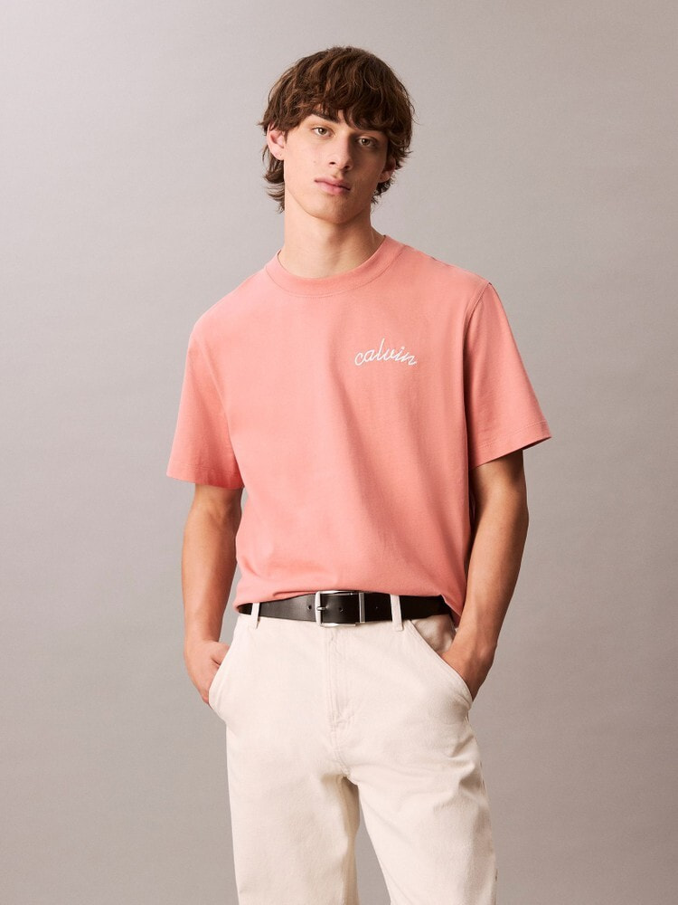 2点以上でさらに10%OFF】Tシャツ - ロゴステッチクルーネックT