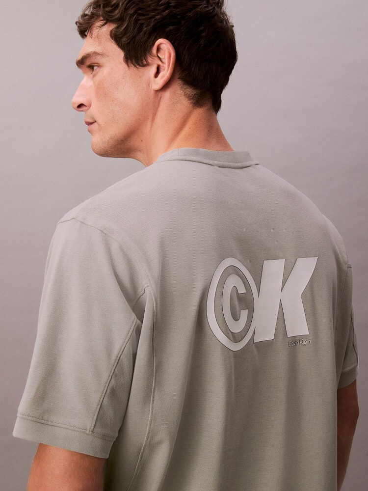 Tシャツ - ショートスリーブピケクルーネックジャージーTシャツ