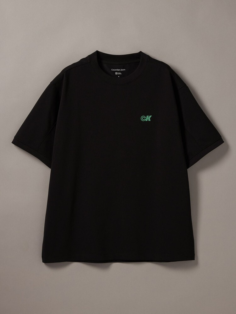 Tシャツ - ショートスリーブピケクルーネックジャージーTシャツ