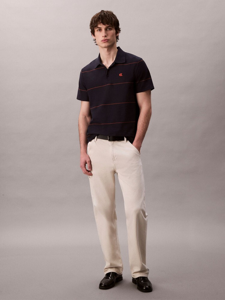 【 】◆CK Jeans ストライプポロシャツ◆送料無料◆ 2点以上でさらに10%OFF】ポロシャツ - ストライプポロシャツ