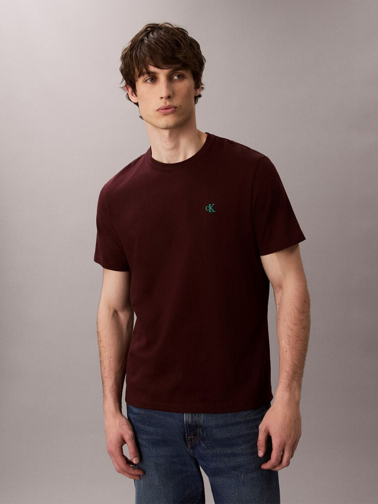 [  Jeans] CKフロントロゴレギュラー半袖Tシャツ カルバン クライン Calvin Klein 【Calvin Klein / カルバン