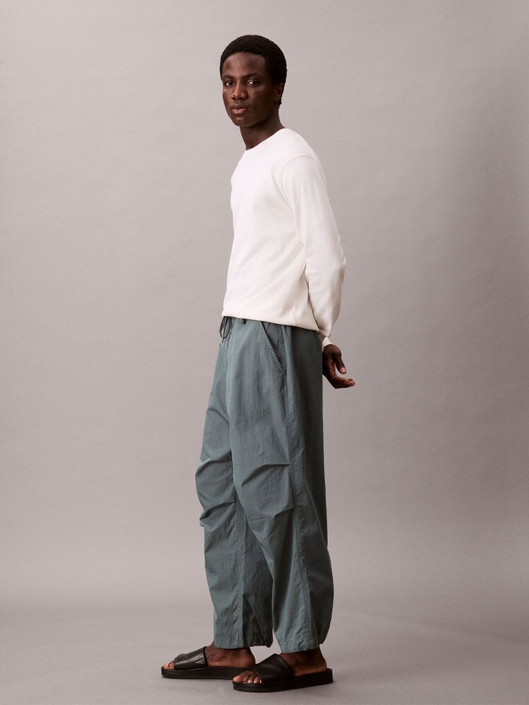 パンツ - コットンナイロンドローストリングパンツ | カルバン