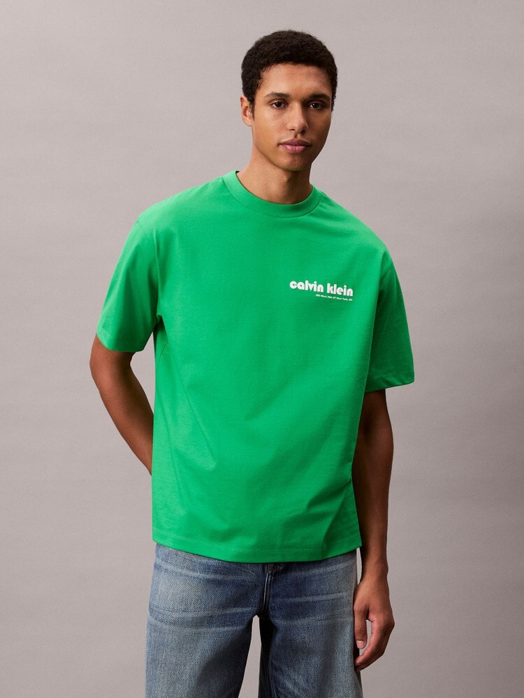 カルバンクラインリゾートスクリプト Tシャツ カルバンクラインリゾートスクリプト Tシャツ (Calvin Klein/T