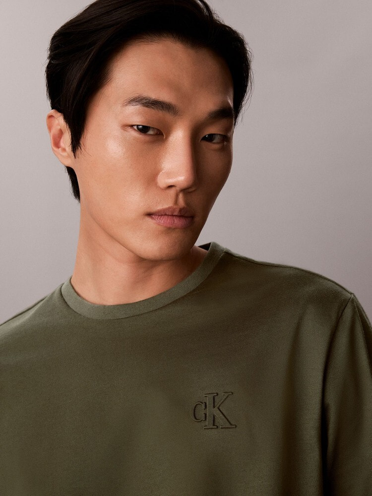 長袖Tシャツ - ジャージーエンボスレギュラーフィットTシャツ 9