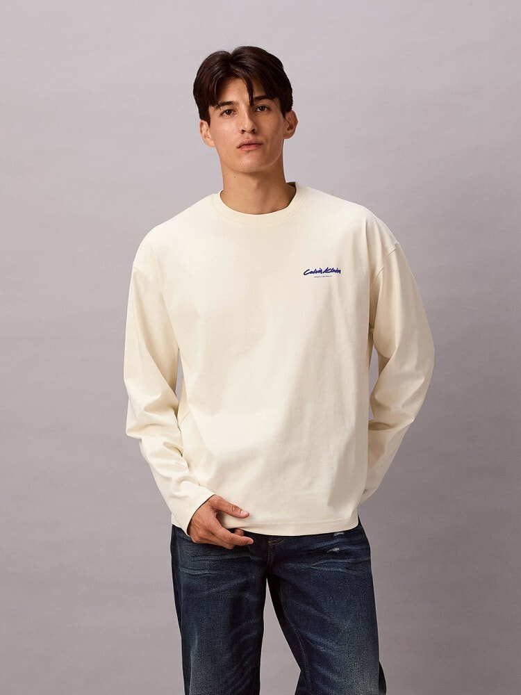 長袖Tシャツ - グラフィックロゴオーバーサイズロングスリーブTシャツ 22