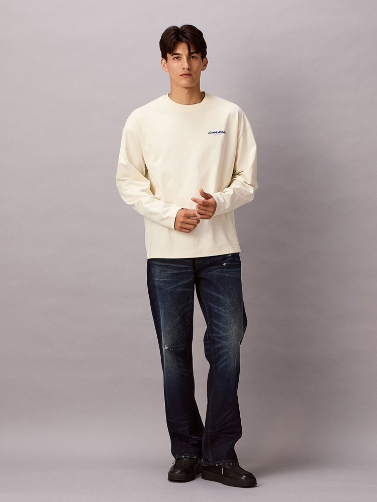 長袖Tシャツ - グラフィックロゴオーバーサイズロングスリーブTシャツ 23