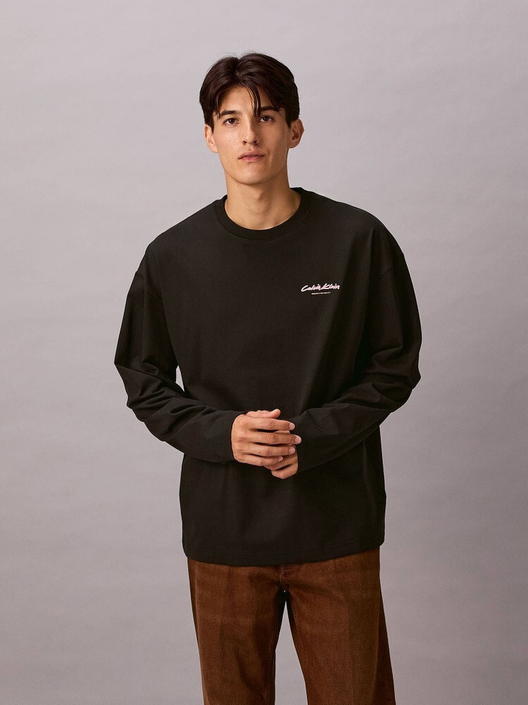 Tシャツ&ロングパンツ NO ID. tシャツ mlt4630- スリムフィットヘンリーV-NロンT