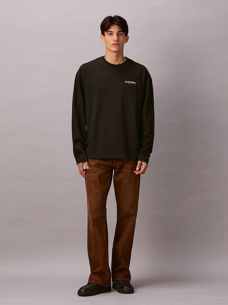長袖Tシャツ - グラフィックロゴオーバーサイズロングスリーブTシャツ 8