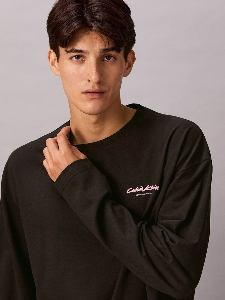 長袖Tシャツ - グラフィックロゴオーバーサイズロングスリーブTシャツ 11