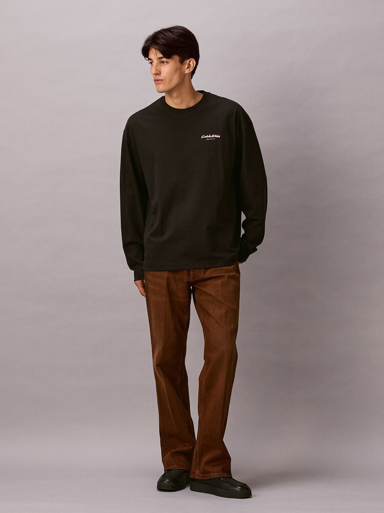 長袖Tシャツ - グラフィックロゴオーバーサイズロングスリーブTシャツ 13