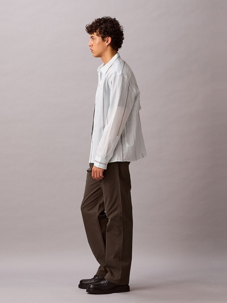 シャツ - ロングスリーブコットンナイロンリラックスシャツ[MINGYU / ミンギュ着用商品] 3
