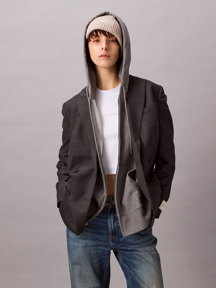 パーカー - ロングスリーブテリーモノグラムパーカー | カルバン