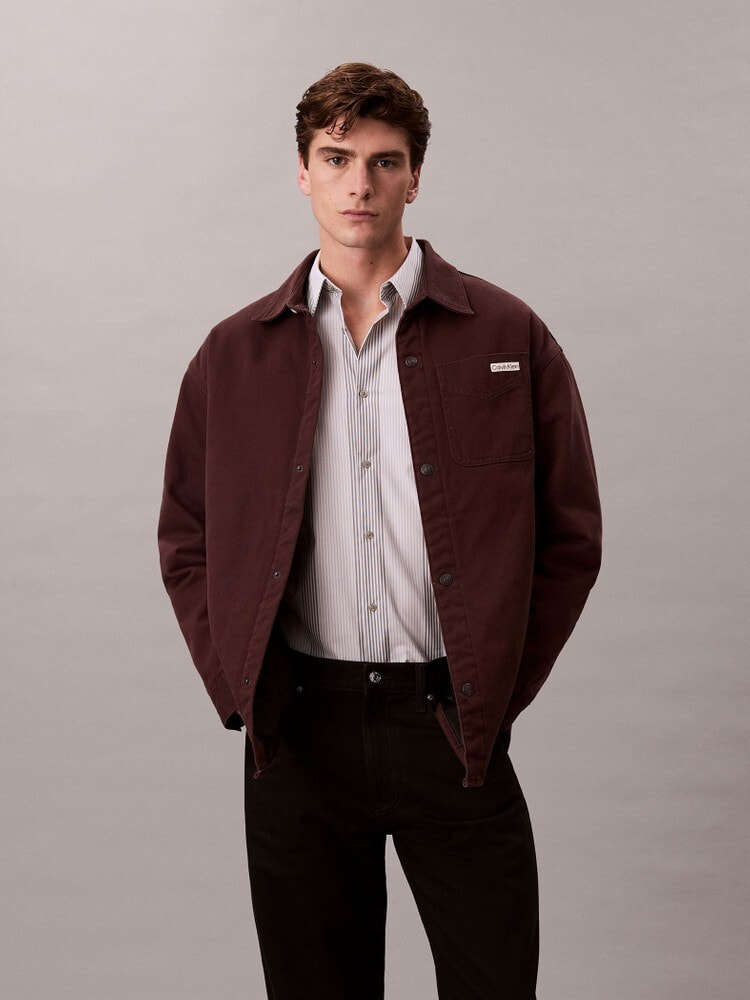  カルバンクライン　クロップドダッドデニムシャツ カルバンクライン クロップドダッドデニムシャツ Calvin Klein