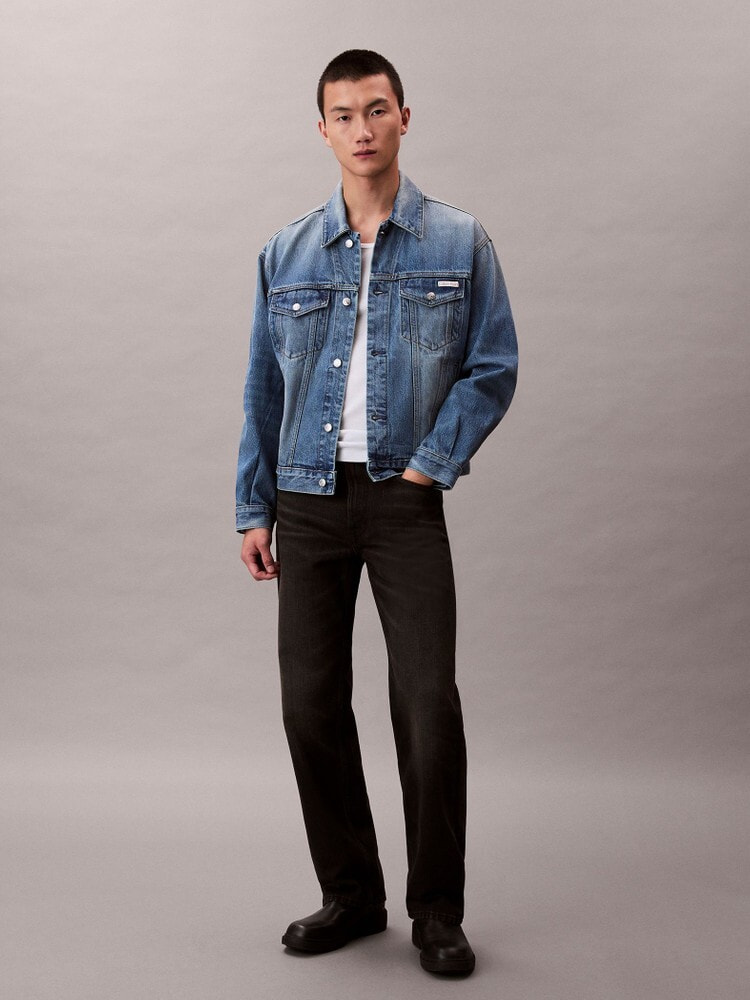   Jeans カルバンクラインジーンズ スタジャン ほぼ未使用】カルバンクラインジーンズ スタジャン ジャケット M