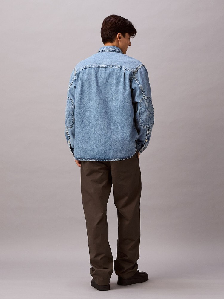 シャツ - 90s エンブレムモノグラムデニムシャツ 12