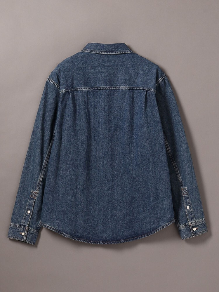  カルバンクライン　クロップドダッドデニムシャツ セール】クロップドダッドデニムシャツ（シャツ/ブラウス