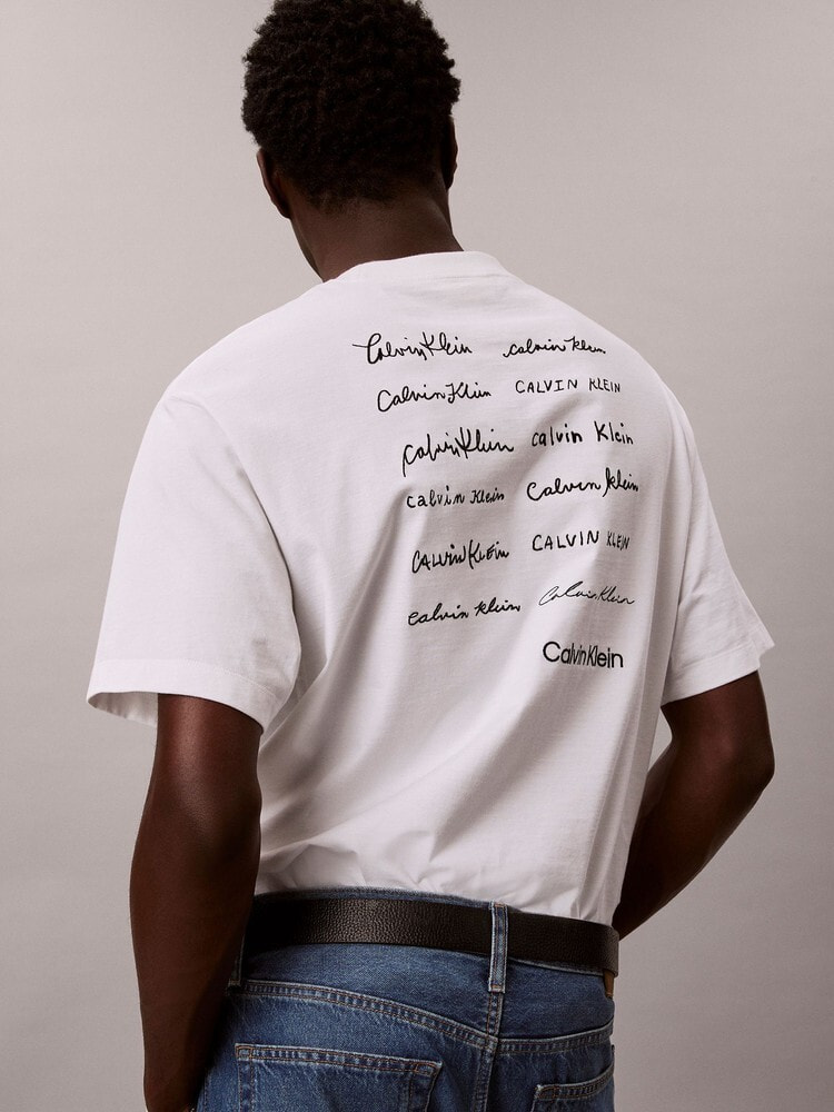 【新品】カルバンクライン Tシャツ CKロゴ 白 S Calvin Klein（カルバン・クライン） tシャツ CK ロゴ ボクシーTシャツ