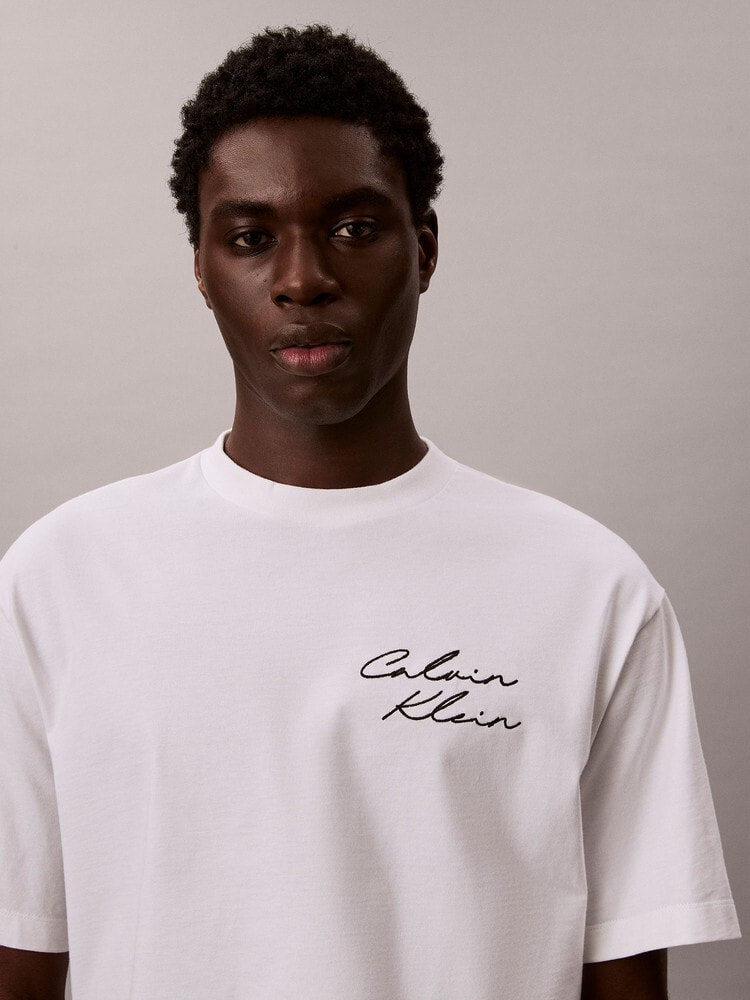   カルバンクライン Tシャツ Tシャツ - リラックスピケエンボスTシャツ | カルバン・クライン 公式