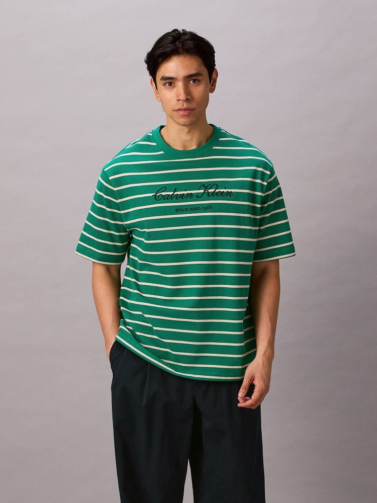Tシャツ - ショートスリーブボーダーロゴTシャツ