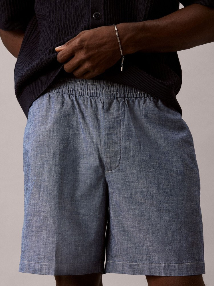 ショートパンツ - シャンブレープルオンショートパンツ 3
