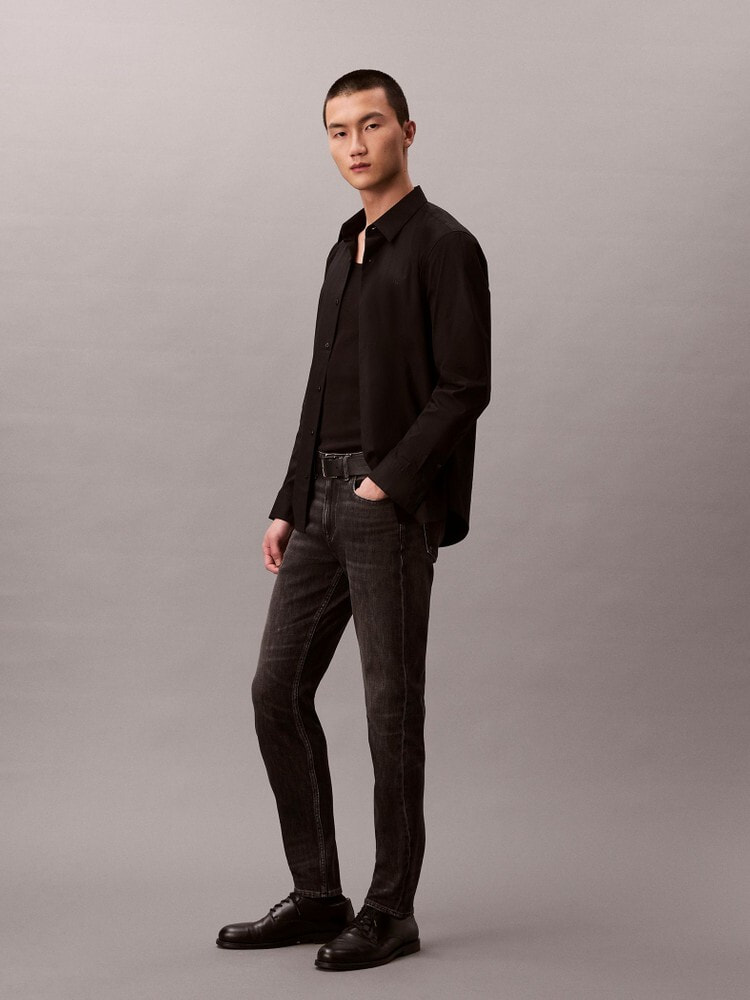 [Slim Tapered / 37.5 Denim Technology]ジーンズ(デニムパンツ) - スリムテーパードブラックジーンズ 3