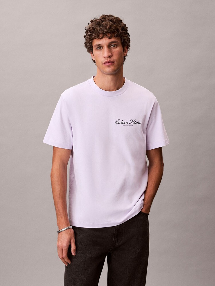 Tシャツ - スクリプトロゴグラフィッククラシックTシャツ 17