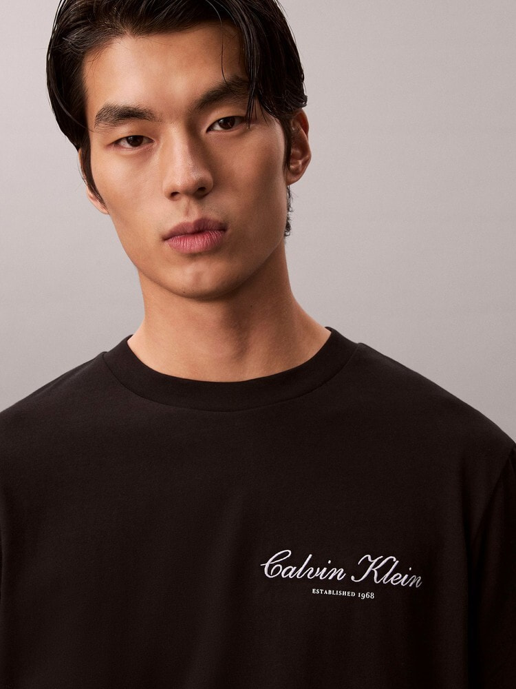 Tシャツ - スクリプトロゴグラフィッククラシックTシャツ 2