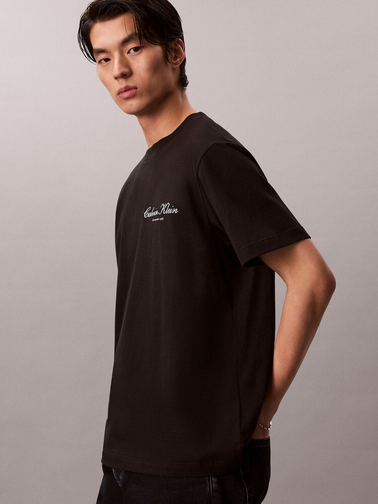 Tシャツ - スクリプトロゴグラフィッククラシックTシャツ 4