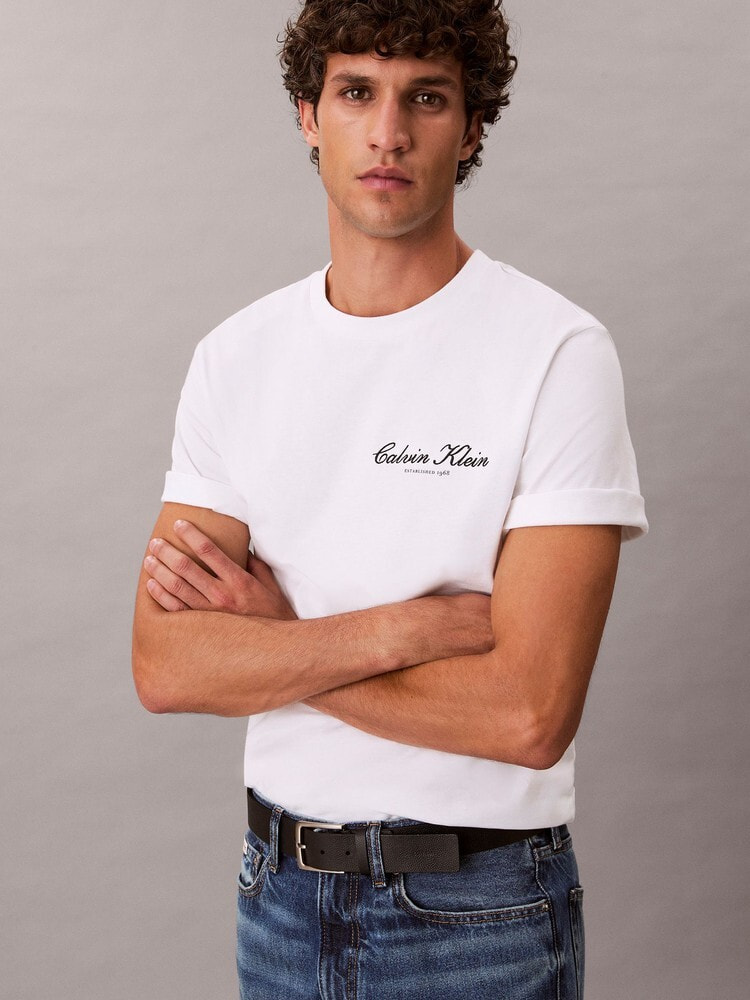 Tシャツ - スクリプトロゴグラフィッククラシックTシャツ 10