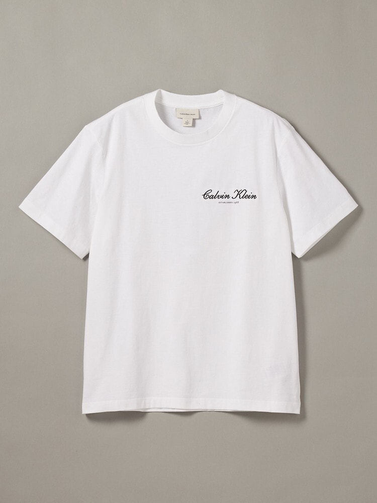 その他 ck Tシャツ - スクリプトロゴグラフィッククラシックTシャツ | カルバン