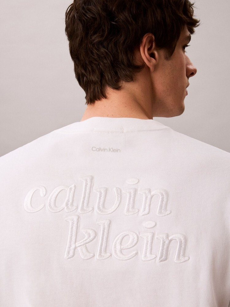   カルバンクライン Tシャツ Calvin Klein (カルバンクライン) ロゴプリント クルーネック 半袖 T