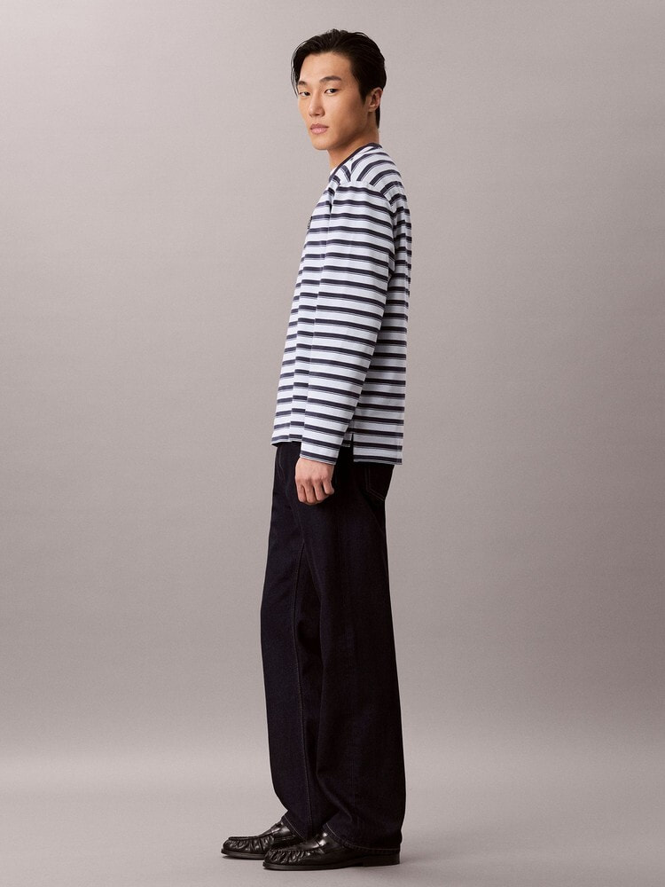 長袖Tシャツ - ロングスリーブリラックスボーダーTシャツ 5