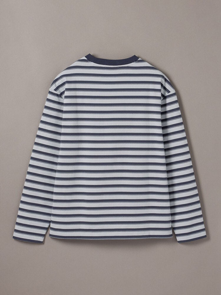 長袖Tシャツ - ロングスリーブリラックスボーダーTシャツ 7