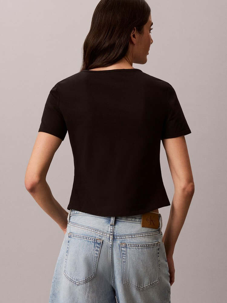 Tシャツ - ショートスリーブコットンストレッチTシャツ | カルバン