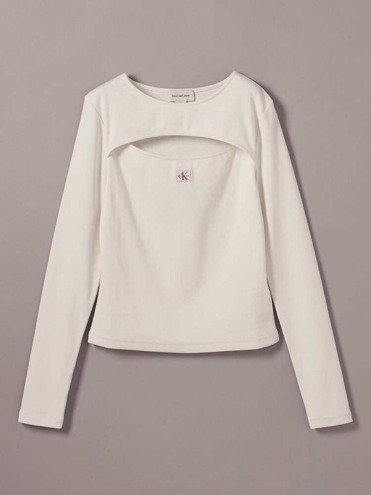 長袖Tシャツ - リブクロップドロングスリーブカットソー 7